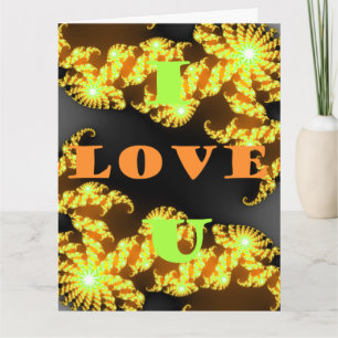 Ik hou van je Hakuna Matata Golden yellow beste we Kaart