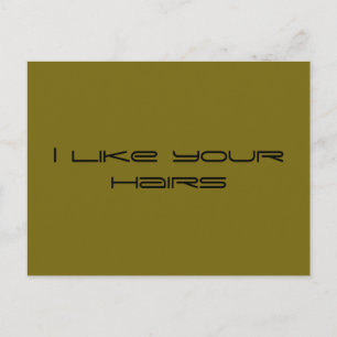 Ik hou van je haren, Orphan Black quote, geometris Briefkaart