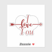 Ik hou van je hart Aangepaste vinylSticker Sticker (Vel)