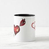 Ik hou van je hart en pijl mok (Midden)