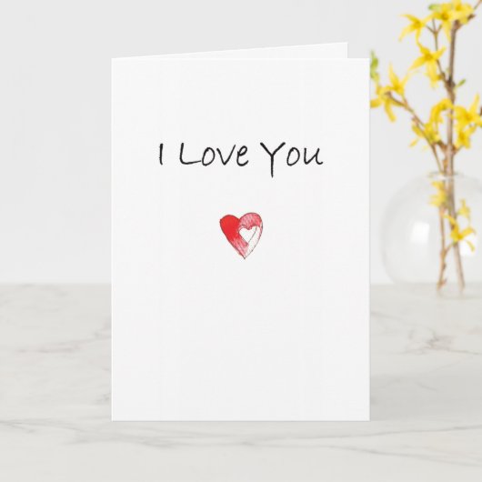 Ik hou van je hart kaart (Gele Bloem)