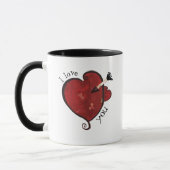 Ik hou van je hart Mok (Links)