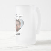 Ik hou van je hart personaliseren matglas bierpul (Voorkant rechts)