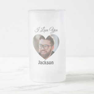 Ik hou van je hart personaliseren matglas bierpul