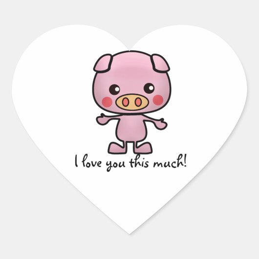 Ik hou van je. hart sticker (Voorkant)