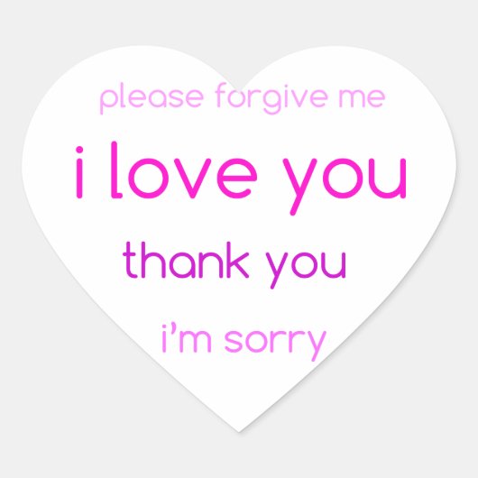 Ik hou van je hart sticker (Voorkant)