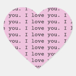 "Ik hou van je" Hart Sticker