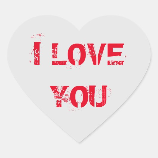 Ik hou van je hart sticker (Voorkant)