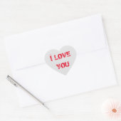 Ik hou van je hart sticker (Envelop)