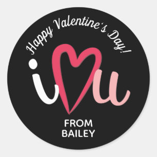 Ik hou van je hart Valentijnsdag Ronde Sticker