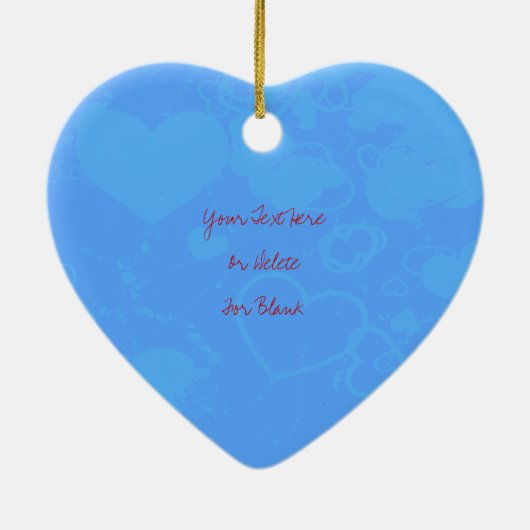 Ik hou van je harten keramisch ornament (Achterkant)