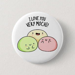 Ik hou van je hele Mochi Funny Food Pun Ronde Button 5,7 Cm