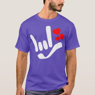 Ik hou van je ILU American Sign Language Design me T-shirt
