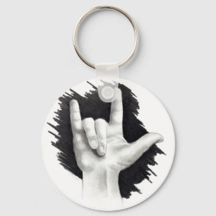 Ik hou van je in ASL #2 Sleutelhanger
