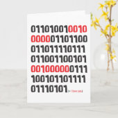 Ik hou van je in Binary Code Kaart (Gele Bloem)