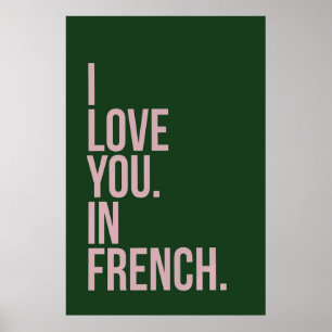 Ik hou van je in Frans Poster