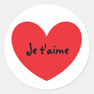 "Ik hou van je" in Franse Stickers
