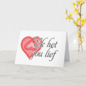 Ik hou van je in het Afrikaans Kaart (Gele Bloem)