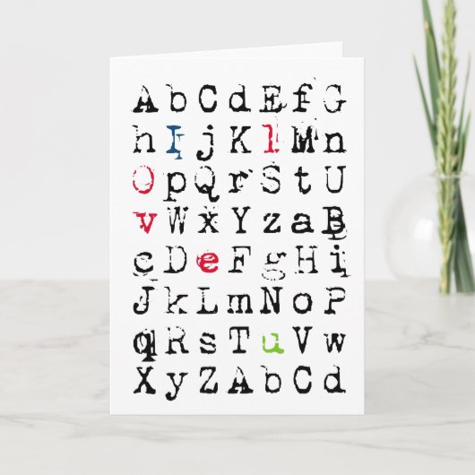 Ik hou van je kaart (Voorkant)