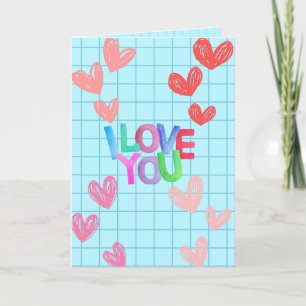 IK HOU VAN JE KAART Dubbele kaart Valentijnsda