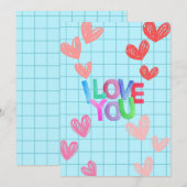 Ik hou van je Kaart | Valentijnsdag (Voorkant / Achterkant)