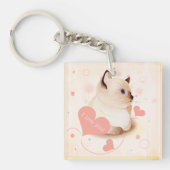 Ik hou van je kat sleutelhanger (Voorkant)