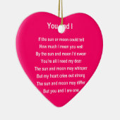 Ik hou van je keramisch ornament (Rechts)