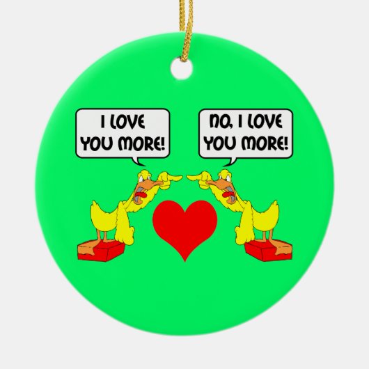 Ik hou van je keramisch ornament (Voorkant)