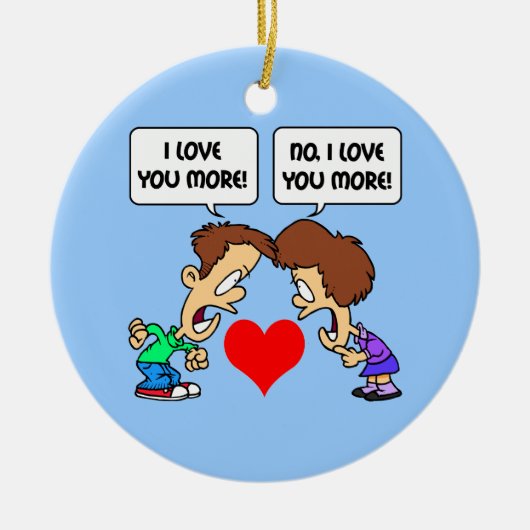 Ik hou van je keramisch ornament (Voorkant)