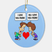 Ik hou van je keramisch ornament (Links)