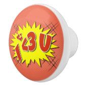 Ik hou van je keramische knop (Rechts)