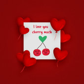 Ik hou van je kersen veel grappige Valentijnsdag Kaart