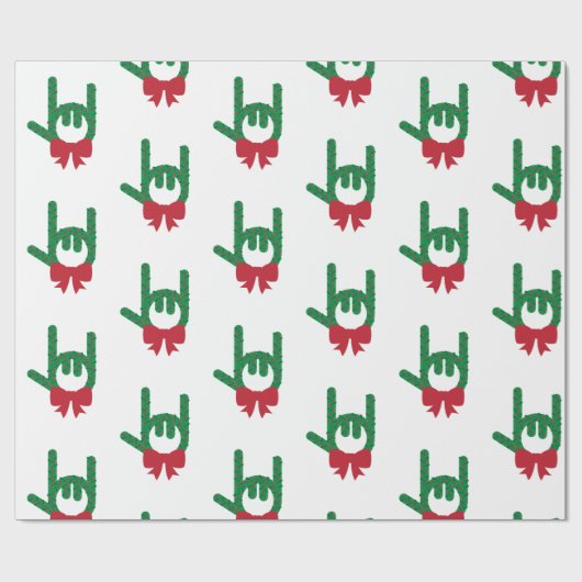 Ik hou van je kerstkrans inpakpapier (Vlak)