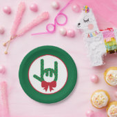 Ik hou van je kerstkrans papieren bordje (Feest)