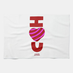Ik hou van je keukenhanddoek