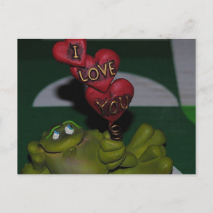 Ik hou van je kikker Briefkaart
