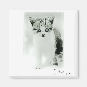 Ik hou van je Kitten Magneet