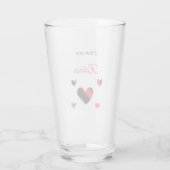 Ik hou van je kleurrijke harten wit glas (Achterkant)