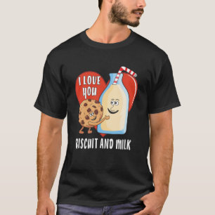 IK HOU VAN JE KOEKJES EN MELK Biscuit Milk Vriende T-shirt