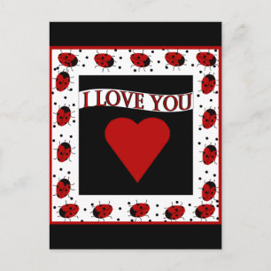 Ik hou van je Ladybugs Briefkaart