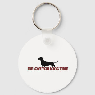 Ik hou van je lange tijd Dachshund Sleutelhanger