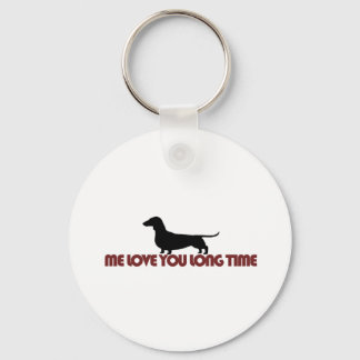 Ik hou van je lange tijd Dachshund Sleutelhanger