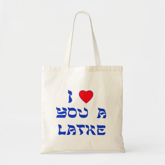 Ik hou van je, Latke Tote Bag (Voorkant)