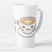 Ik hou van je. latte mok (Rechterhoek)