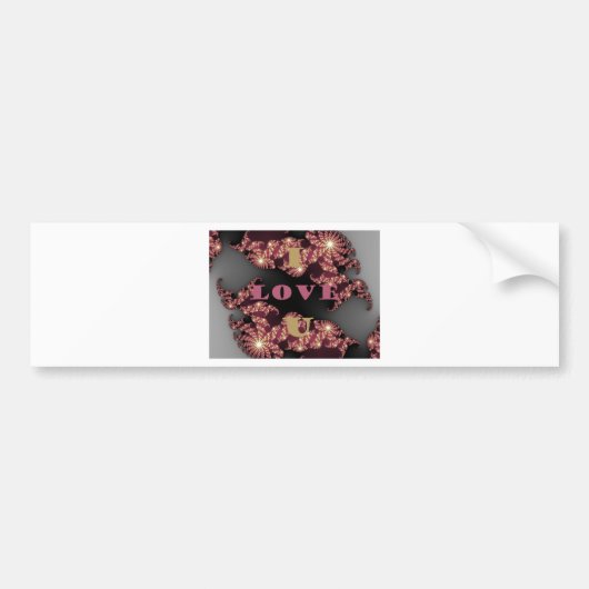 Ik hou van je liefje bumpersticker (Voorkant)