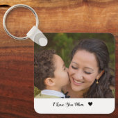 Ik hou van je mam, aangepaste foto sleutelhanger m (Voorkant)