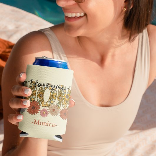 Ik hou van je Mam Flowers Blikjeskoeler