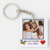 Ik hou van je mam gepersonaliseerd Afbeelding en n Sleutelhanger (Voorkant)