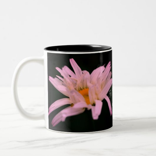 Ik hou van je mam White Daisy Personalized Tweekleurige Koffiemok (Links)