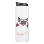 "Ik hou van je mama!" Dog mama Thermosbeker (Geroteerd rechts)